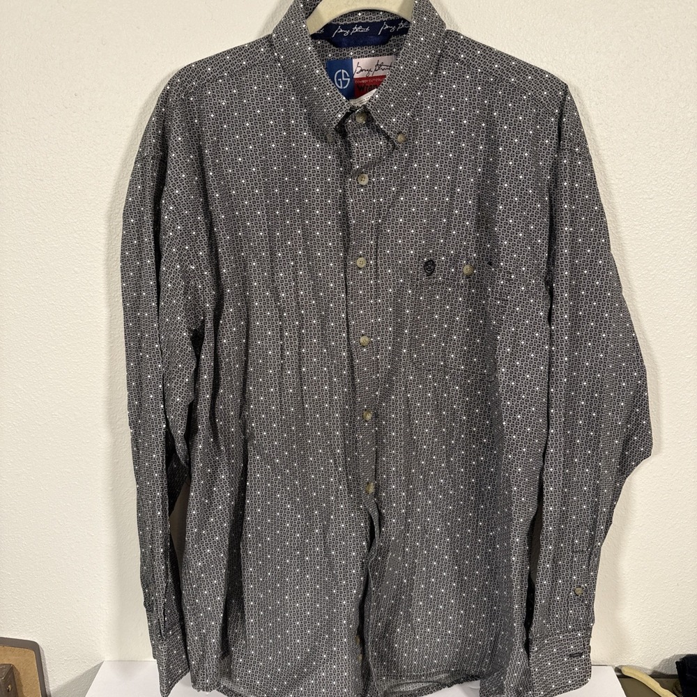 George‎ Straight Wrangler Collection Button Down Western Long Sleeve Shirt XL B1
